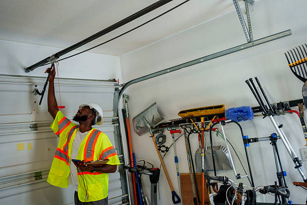 Professional Garage Door Panel Replacement technician working in Page County County, IA